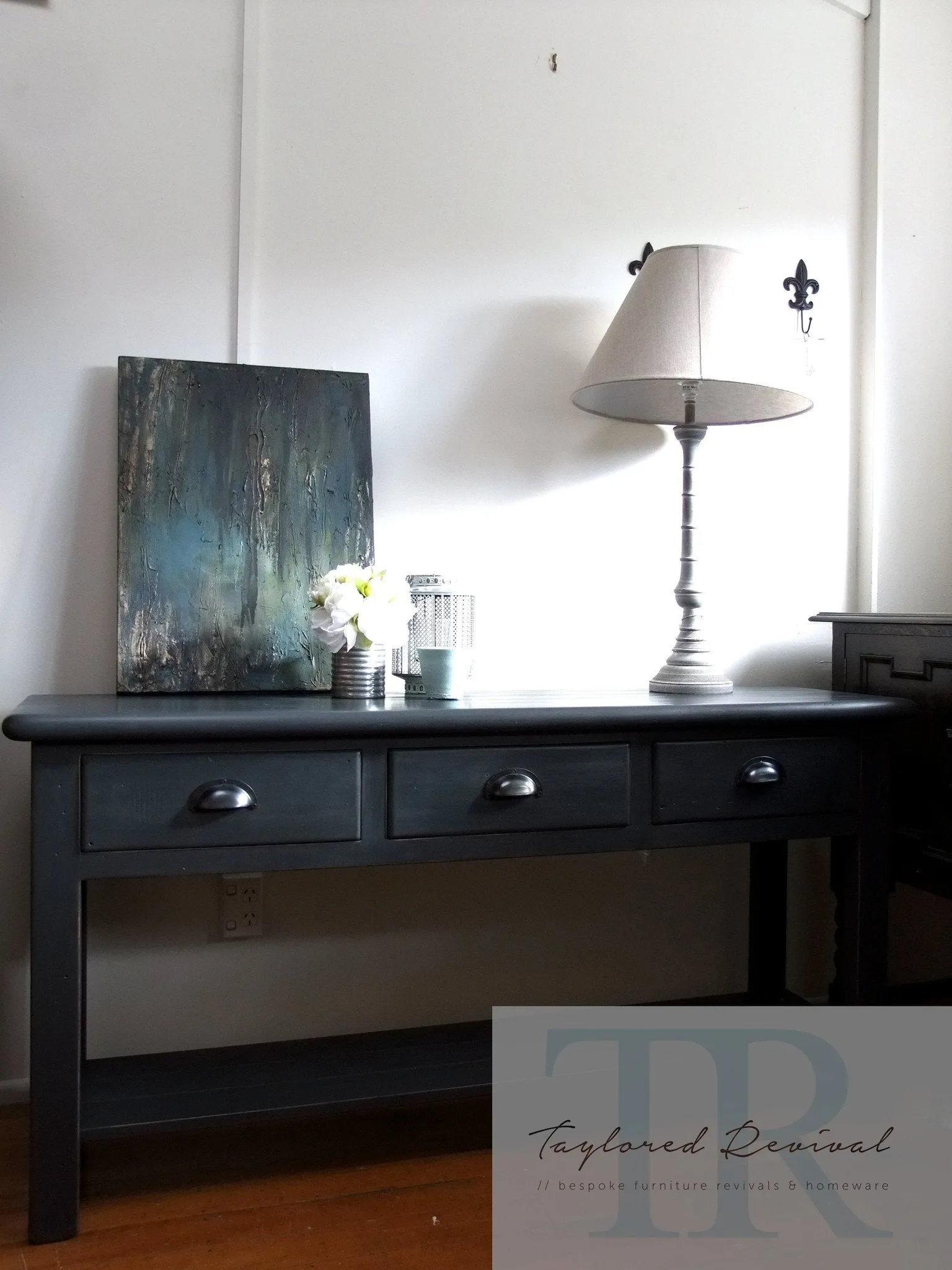 Commissioned Hall Table in Graphite