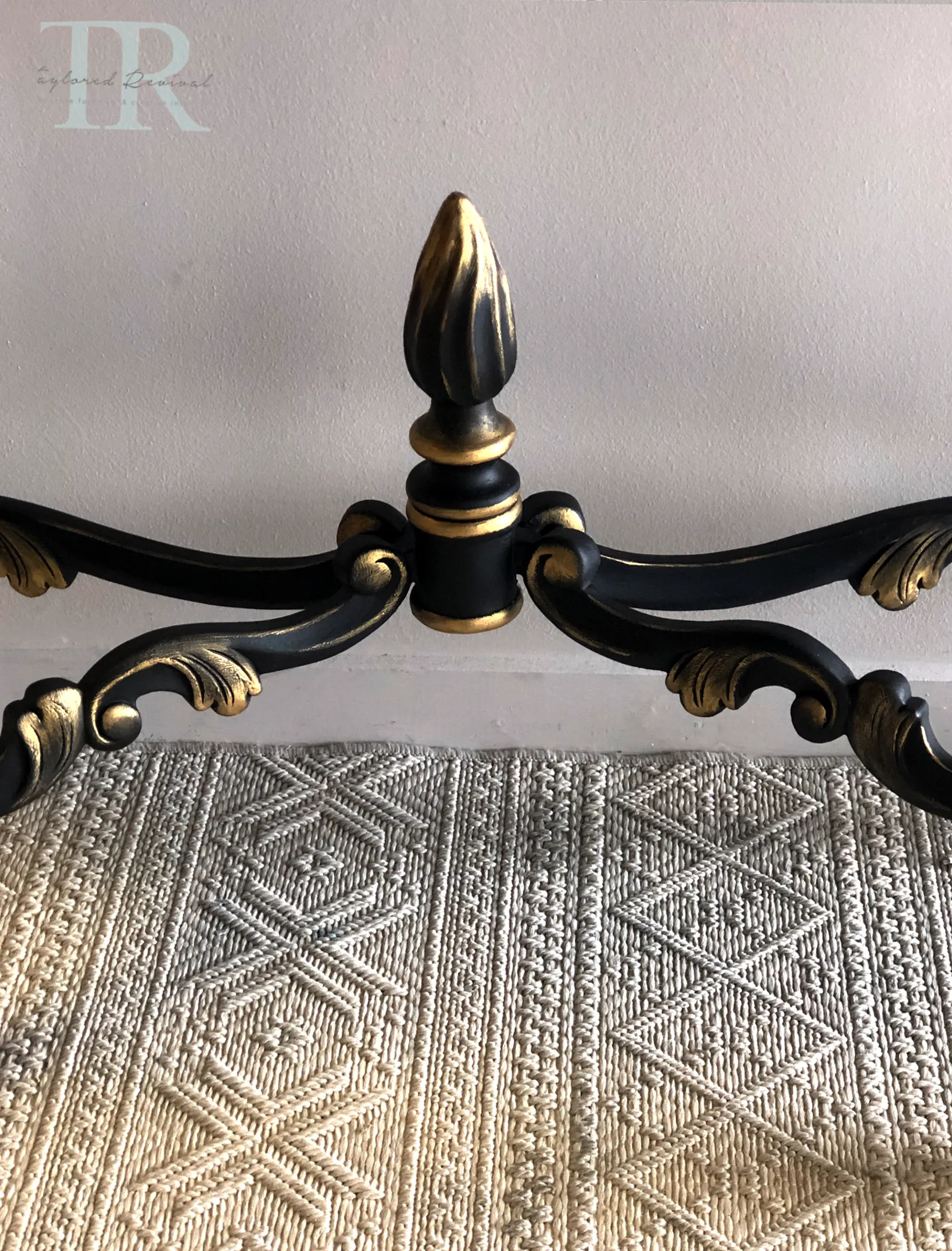 Commissioned hall table in Victorian Black and Gold