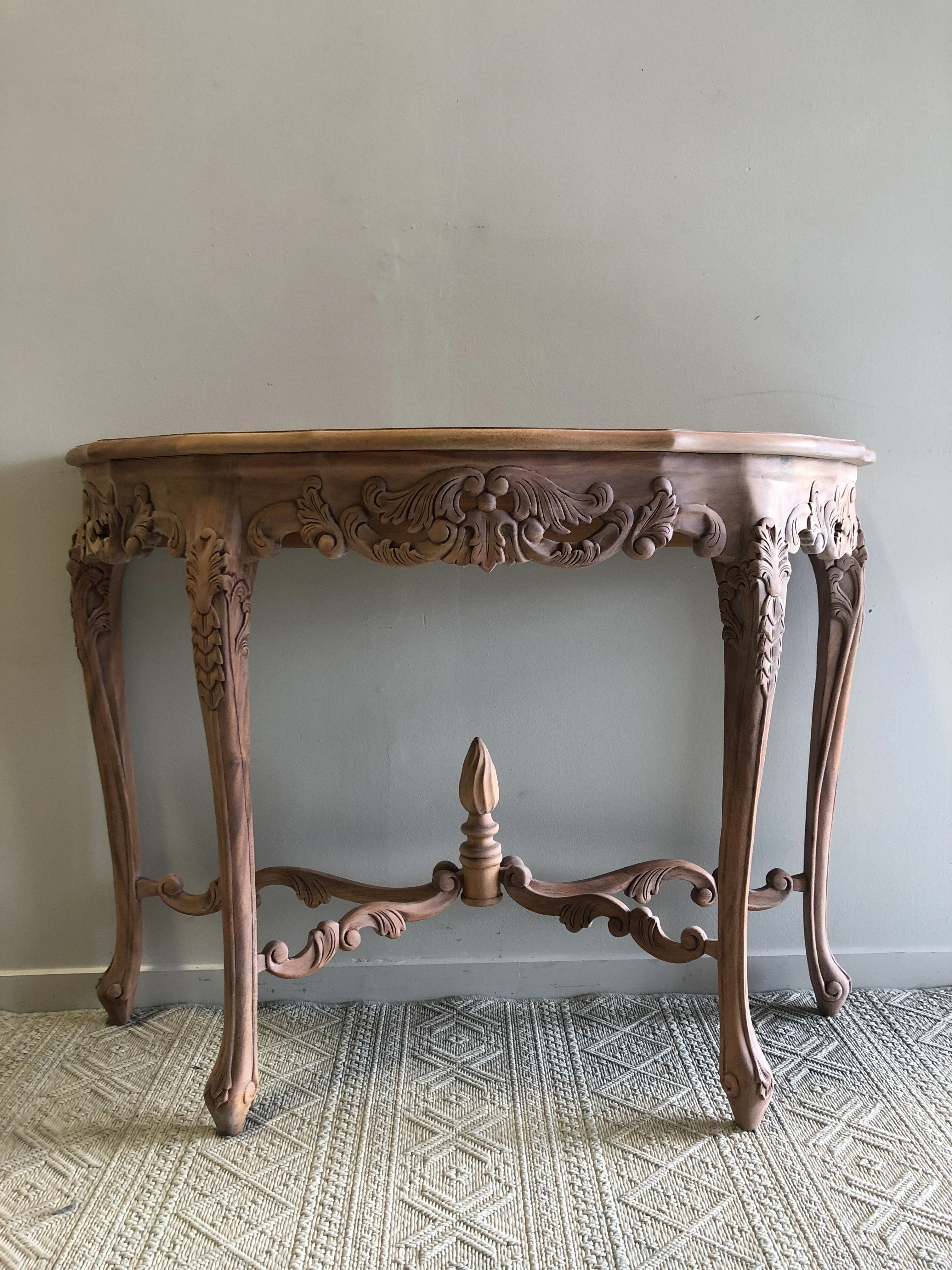 Commissioned hall table in Victorian Black and Gold