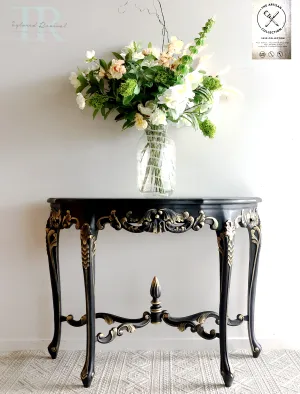 Commissioned hall table in Victorian Black and Gold