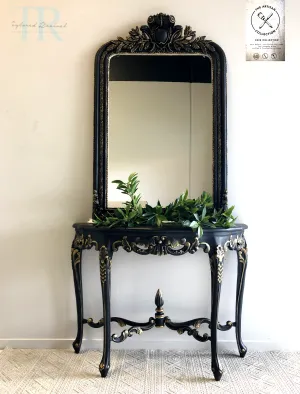 Commissioned Mirror in Victorian Black and Gold