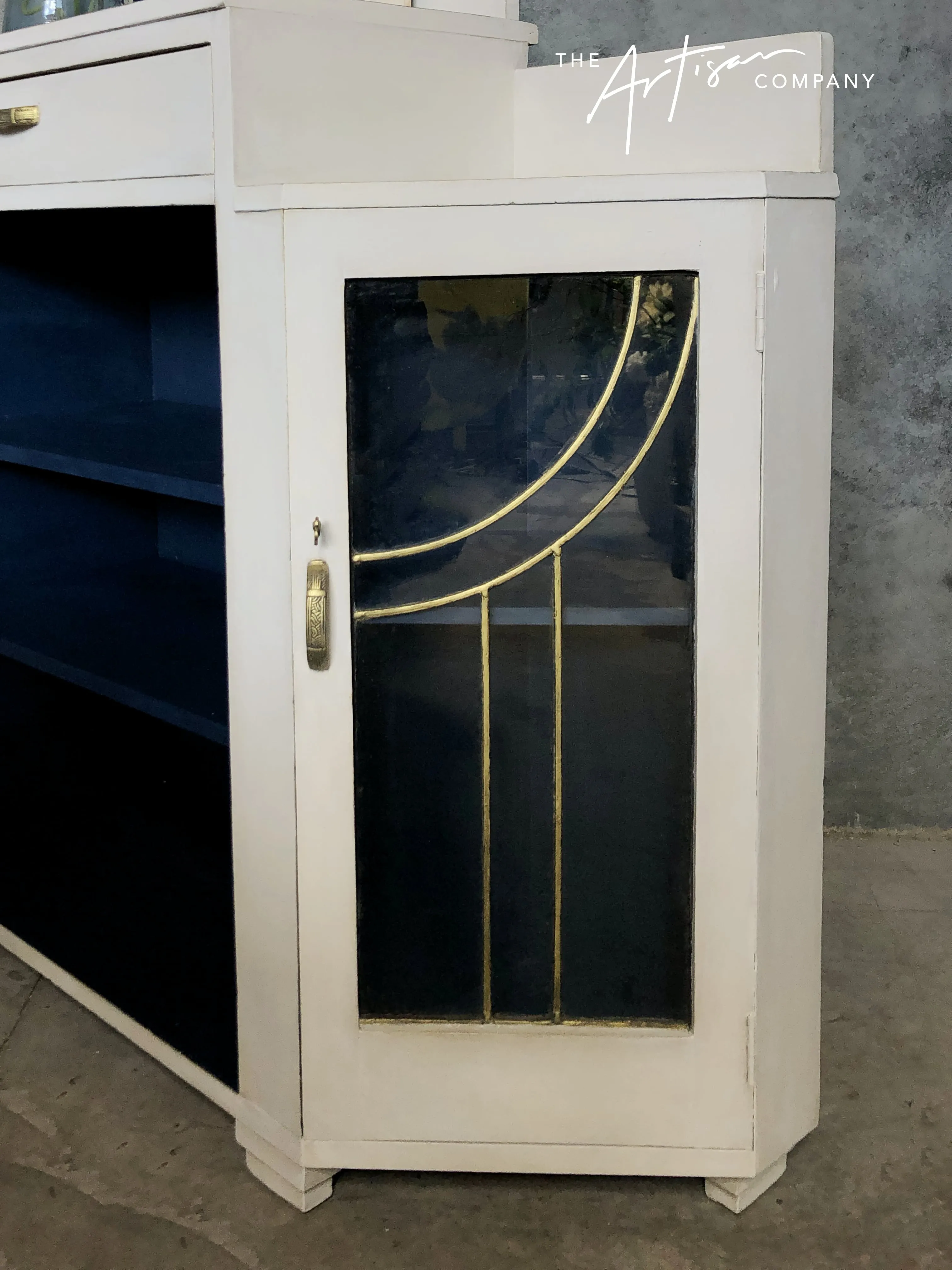 Commissioned Oak Cabinet in Wild Tusk and Royal Navy
