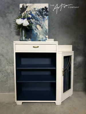 Commissioned Oak Cabinet in Wild Tusk and Royal Navy