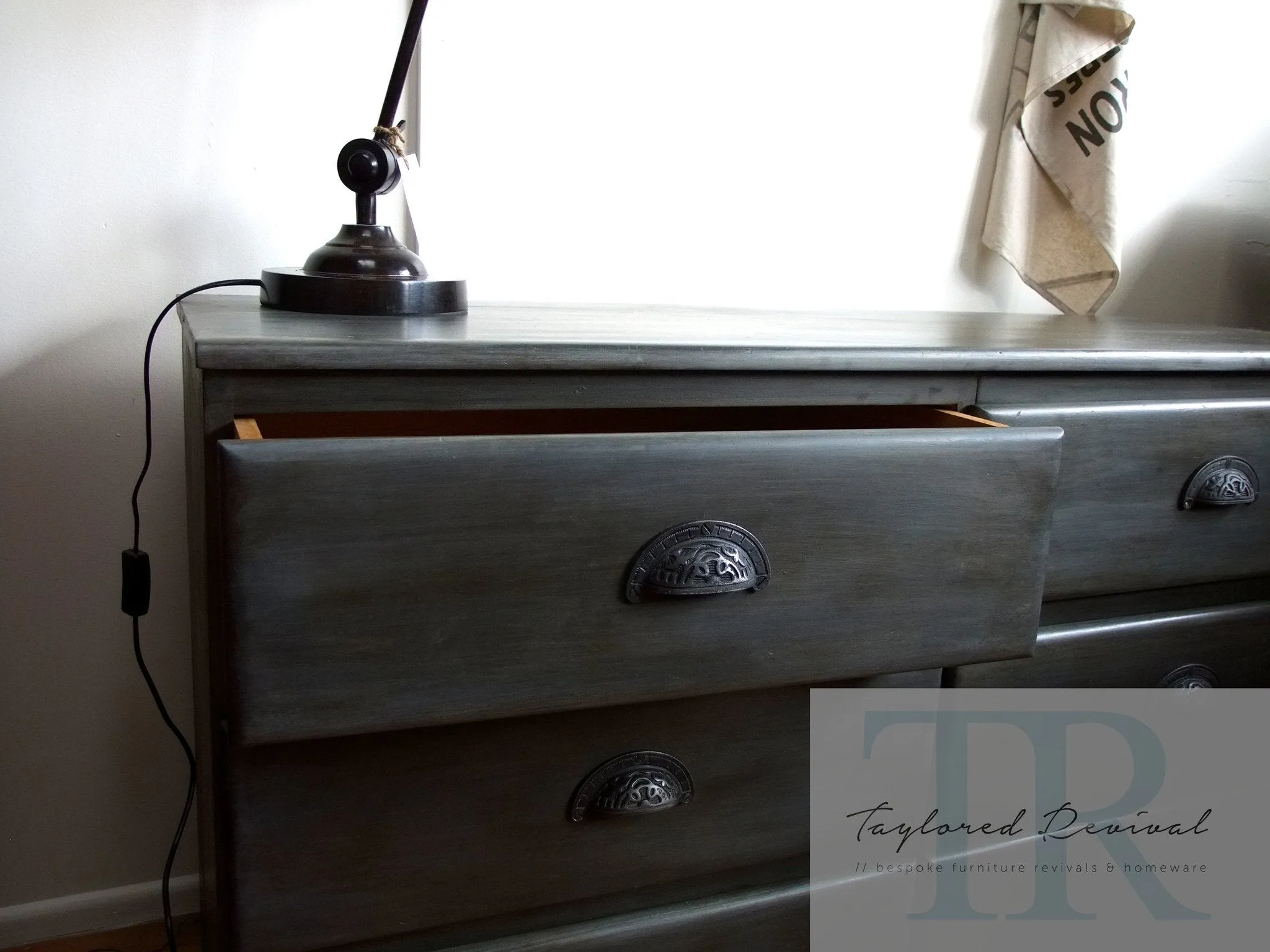 Commissioned set of drawers in a custom Industrial style finish
