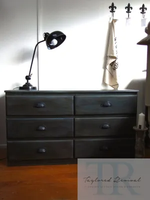 Commissioned set of drawers in a custom Industrial style finish