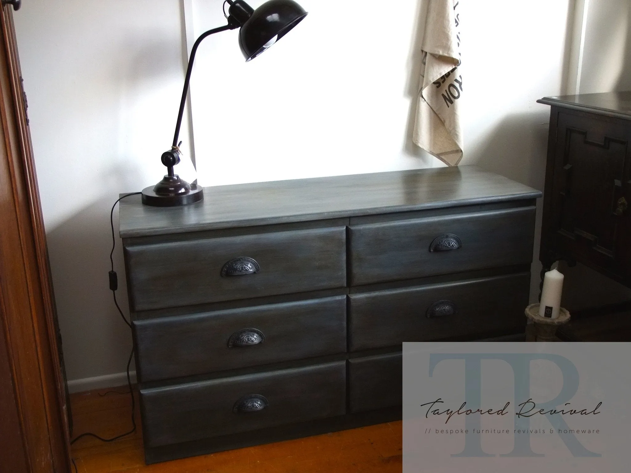 Commissioned set of drawers in a custom Industrial style finish