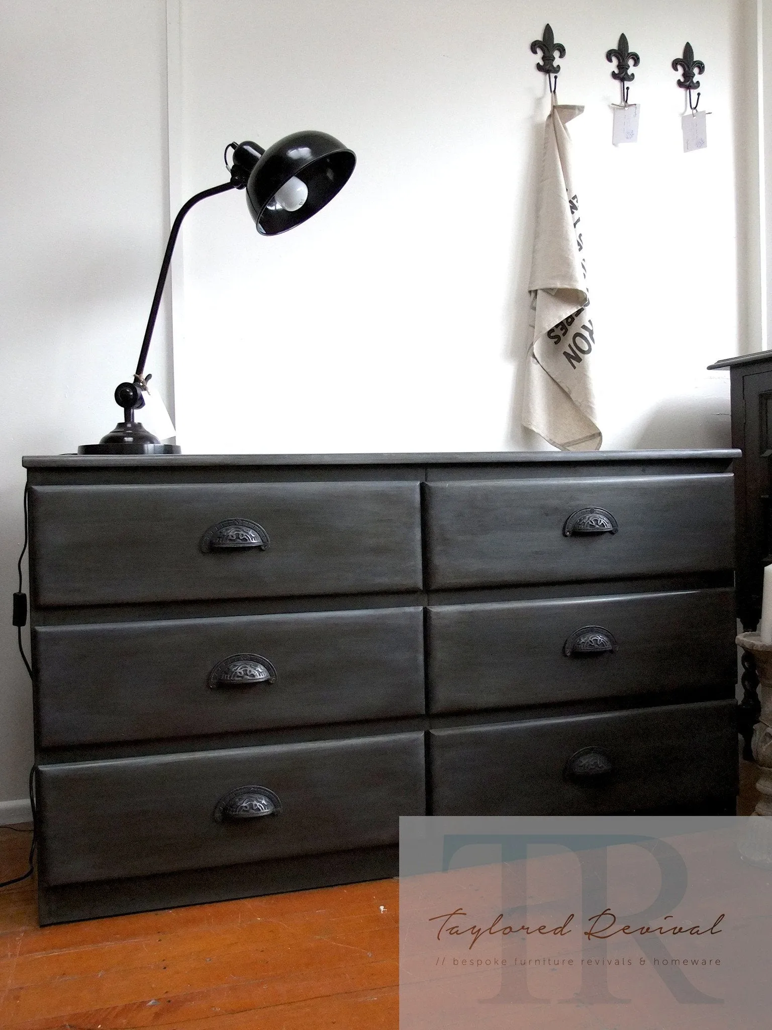 Commissioned set of drawers in a custom Industrial style finish