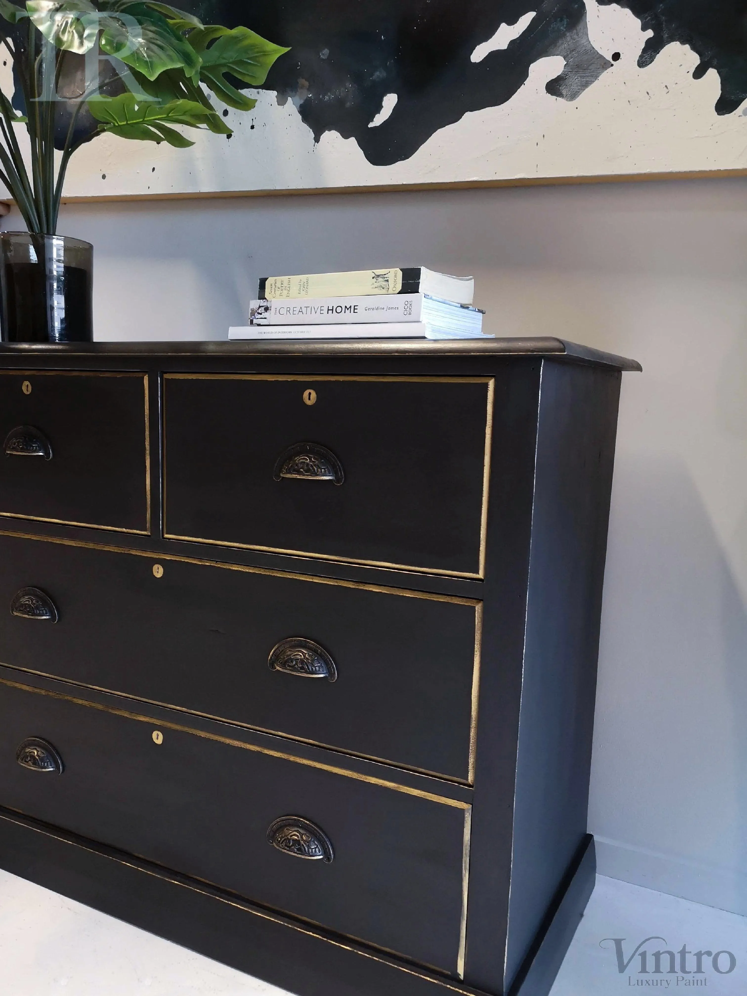 Commissioned Set of Drawers in Victorian Black