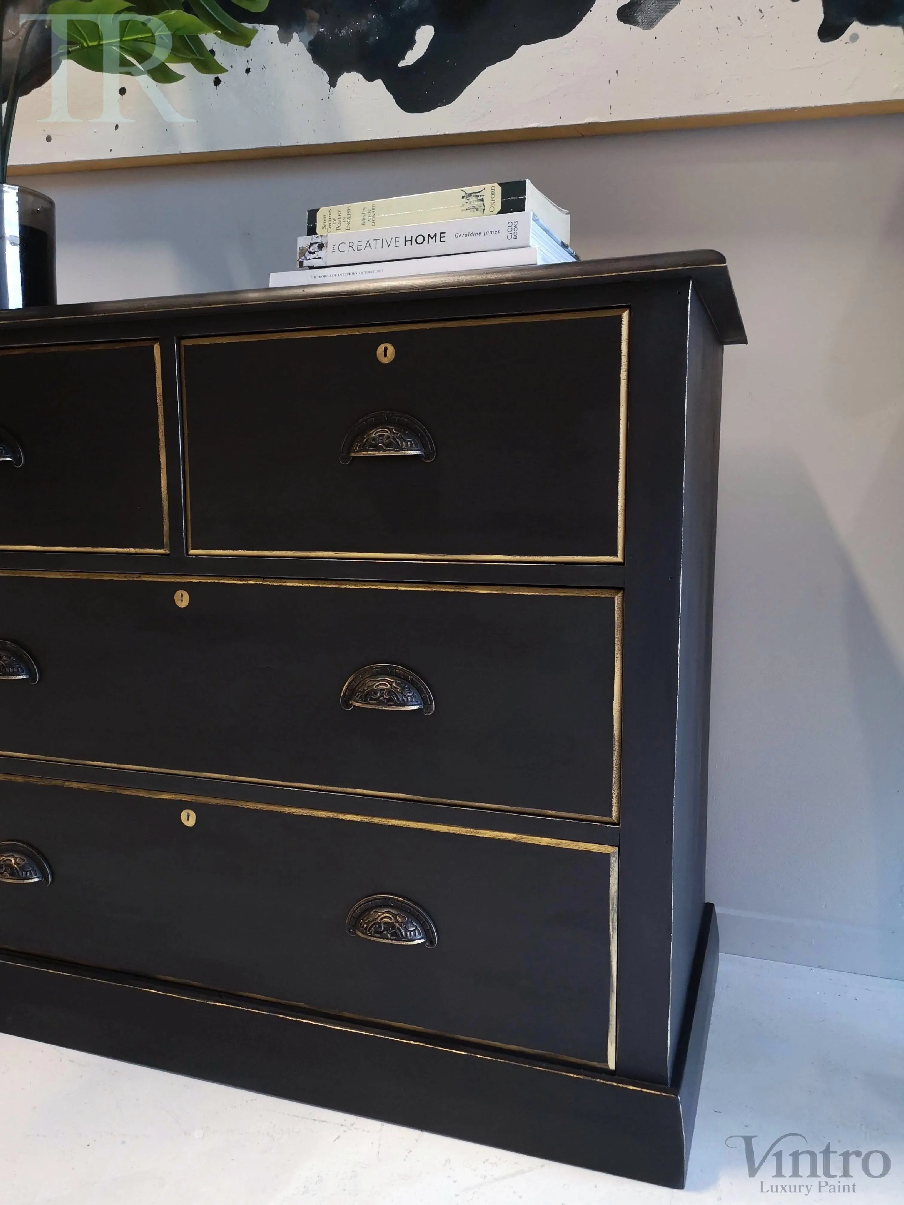 Commissioned Set of Drawers in Victorian Black