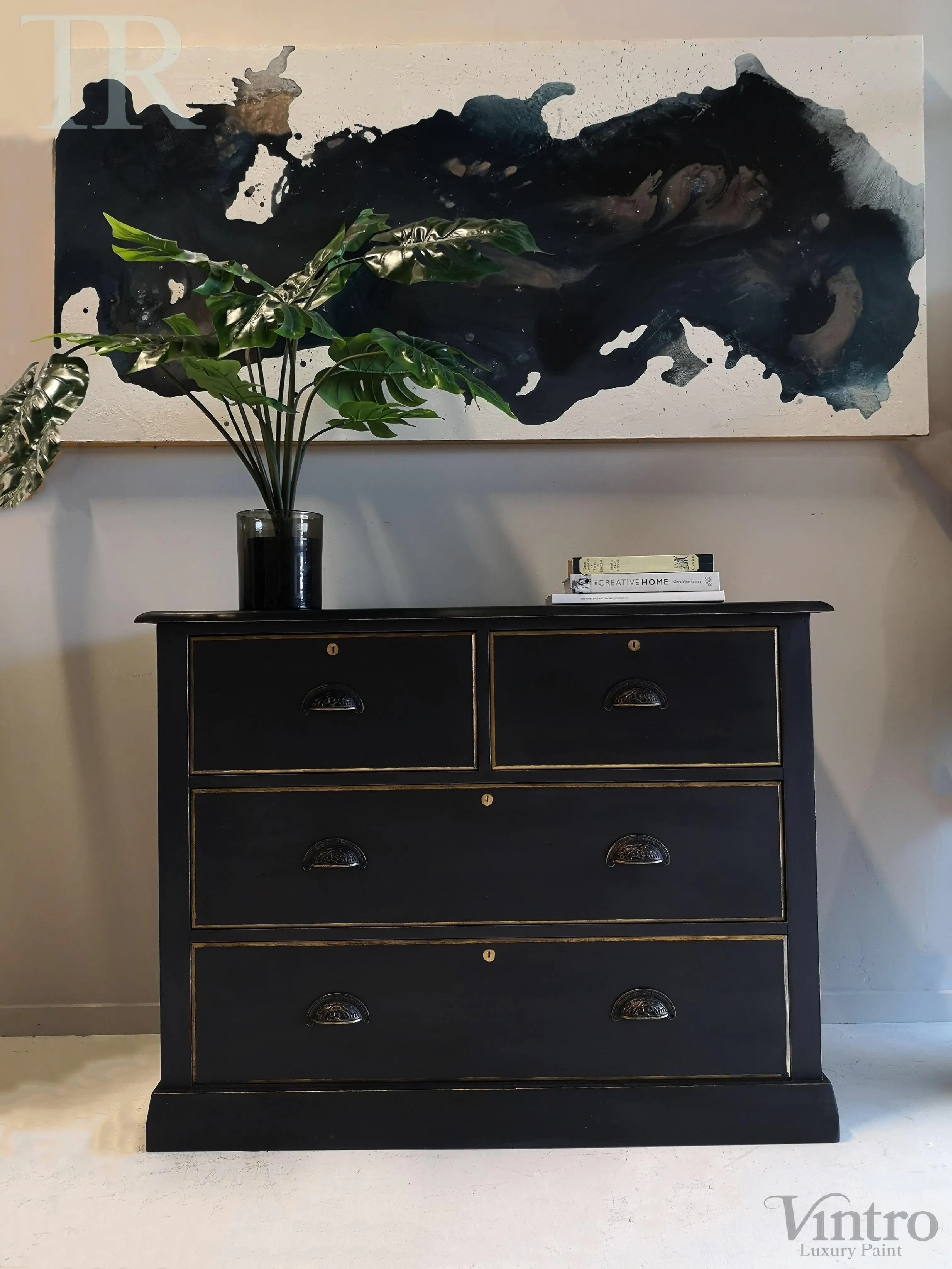 Commissioned Set of Drawers in Victorian Black