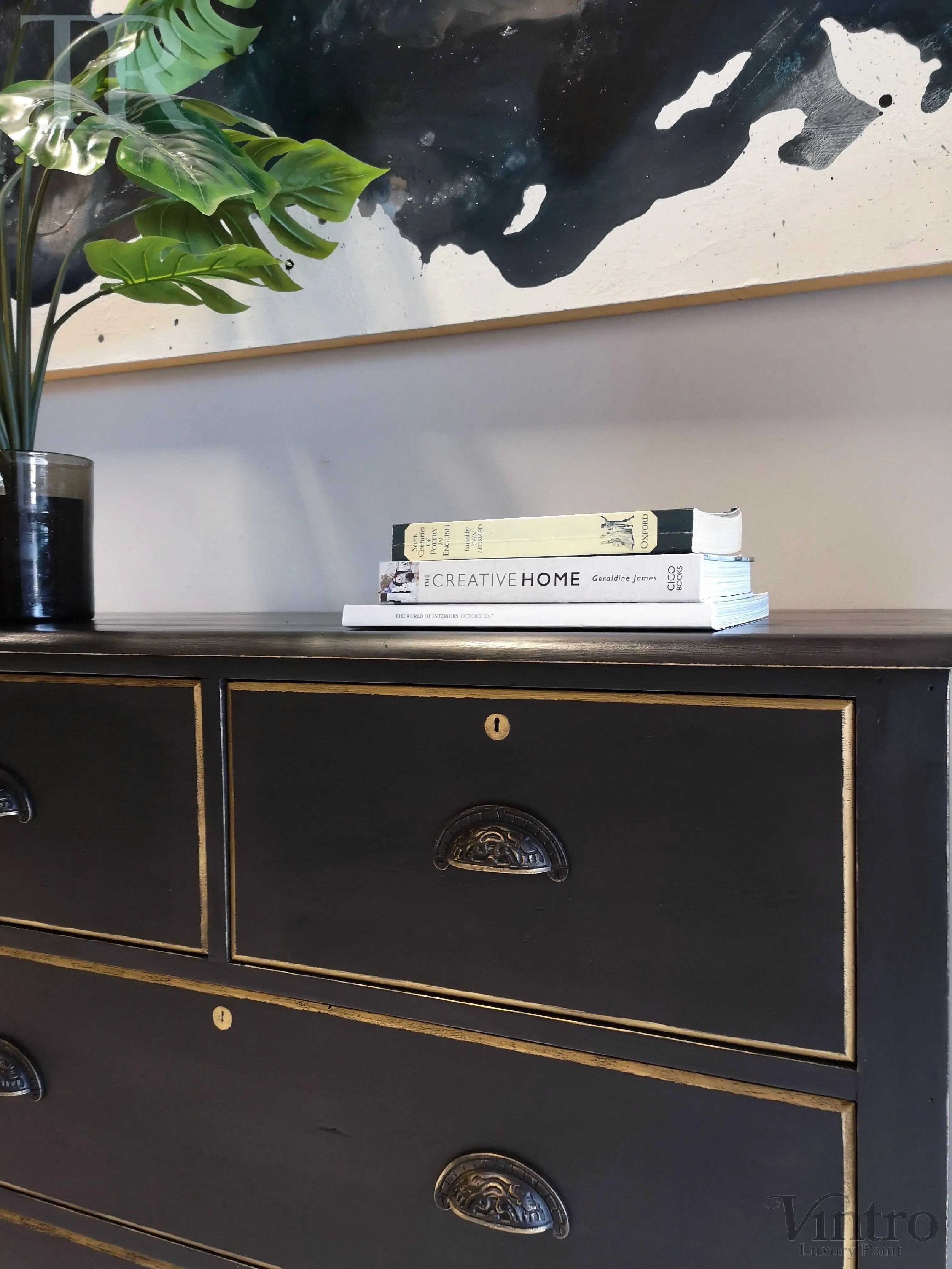 Commissioned Set of Drawers in Victorian Black