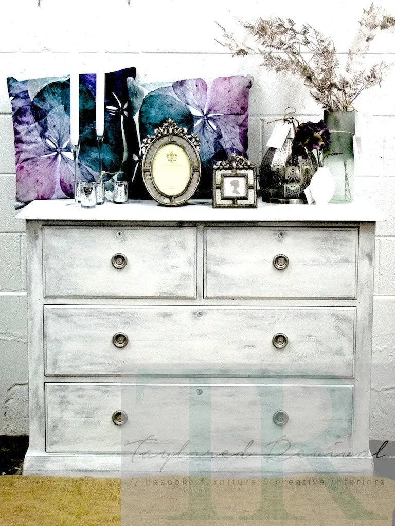 Commissioned Set of Drawers Pure White and Paris Grey