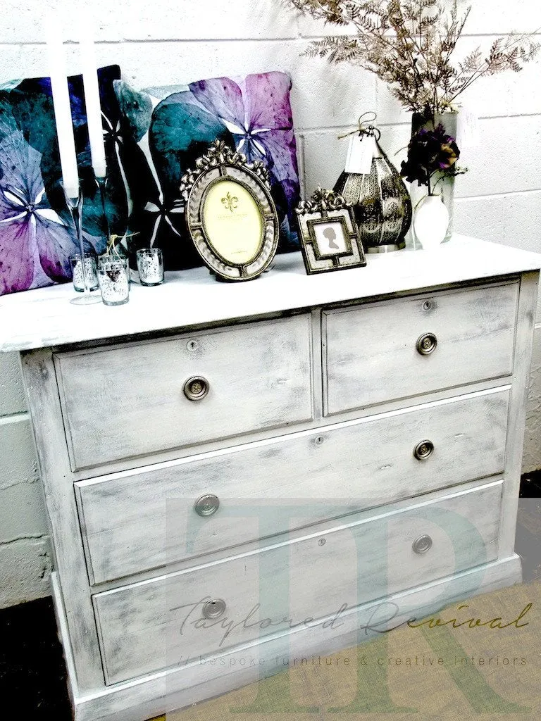 Commissioned Set of Drawers Pure White and Paris Grey