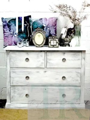 Commissioned Set of Drawers Pure White and Paris Grey