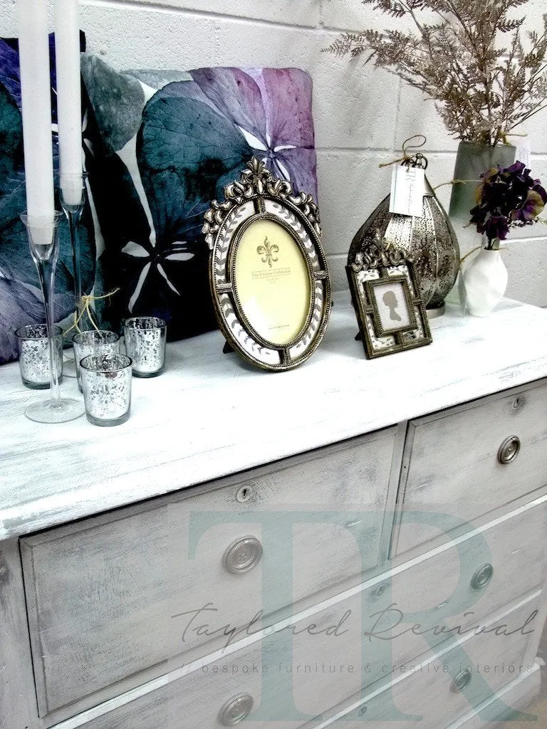 Commissioned Set of Drawers Pure White and Paris Grey