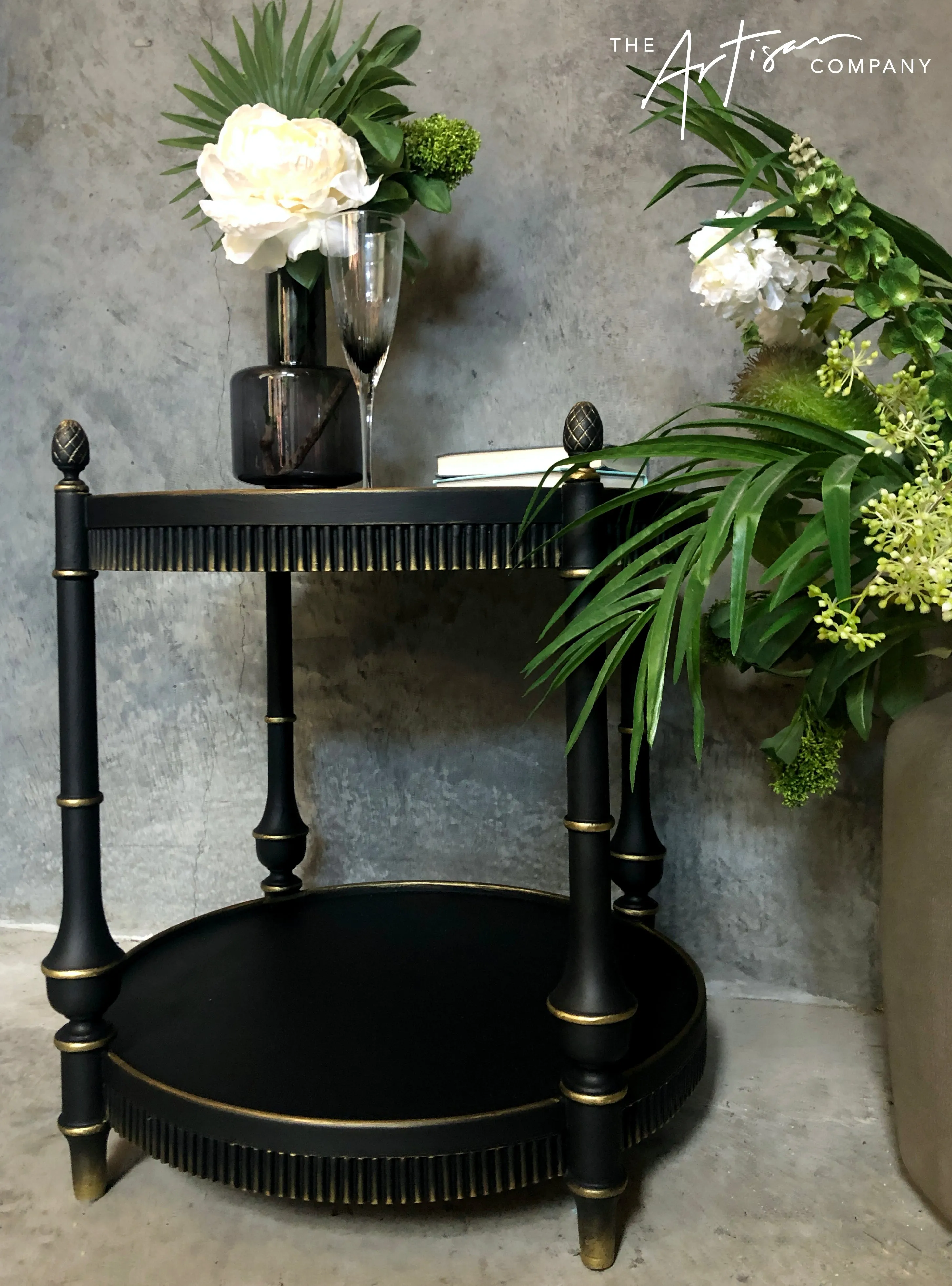 Commissioned side table in Artisan Carbon Black