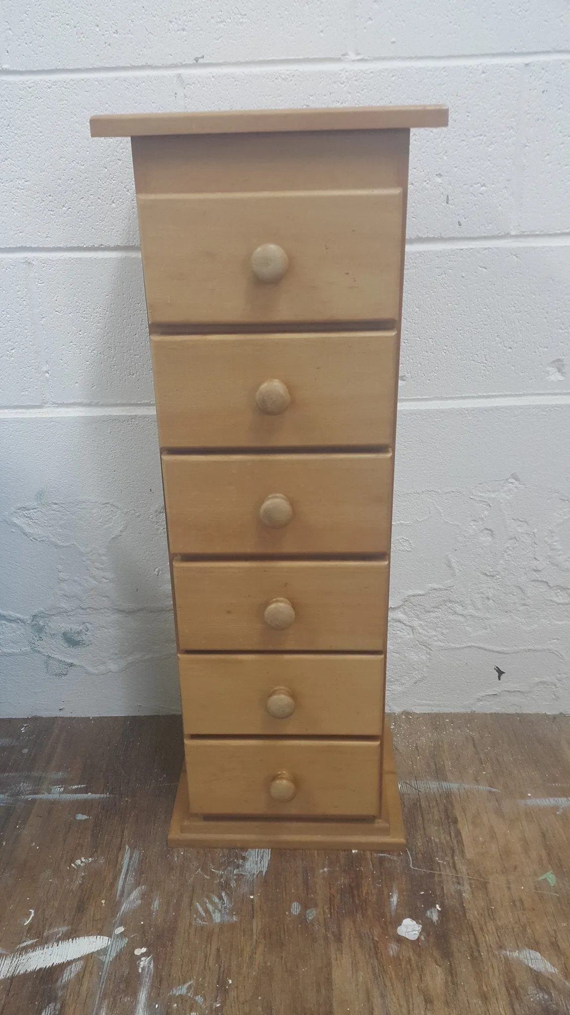 Commissioned small set of drawers in Old White and Versailles