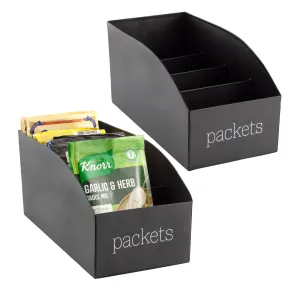 Contemporary Food Packet Organizers (Black, Case of 12)