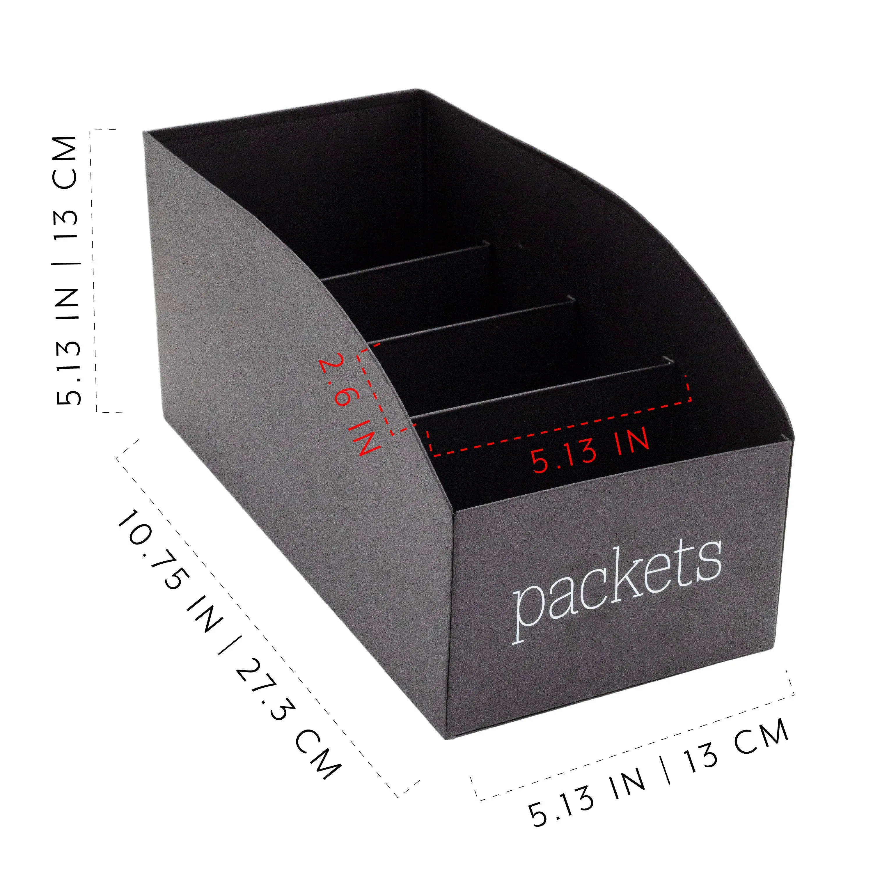 Contemporary Food Packet Organizers (Black, Case of 12)