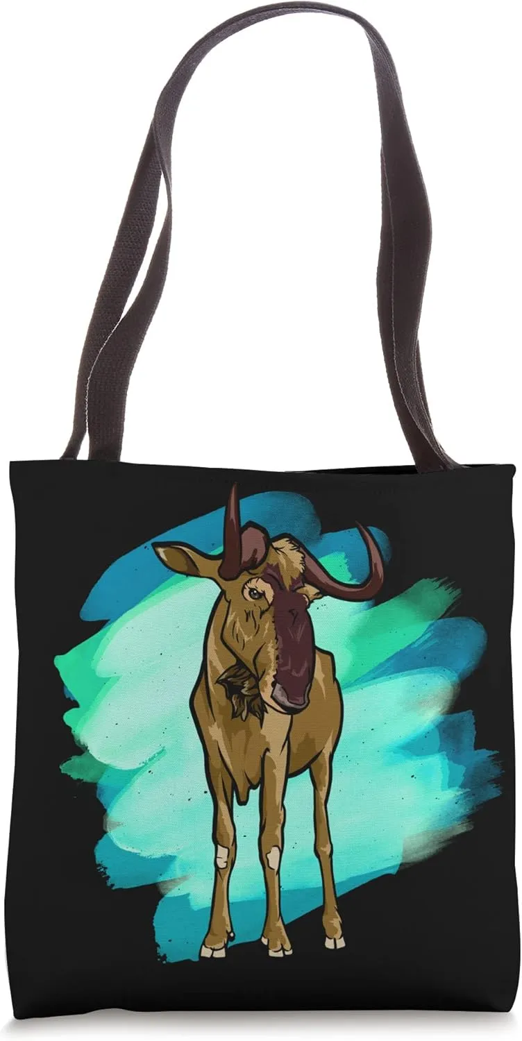 Cool African Wildebeest Tote Bag