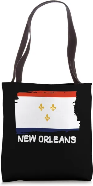 Cool New Orleans Flag Tote Bag