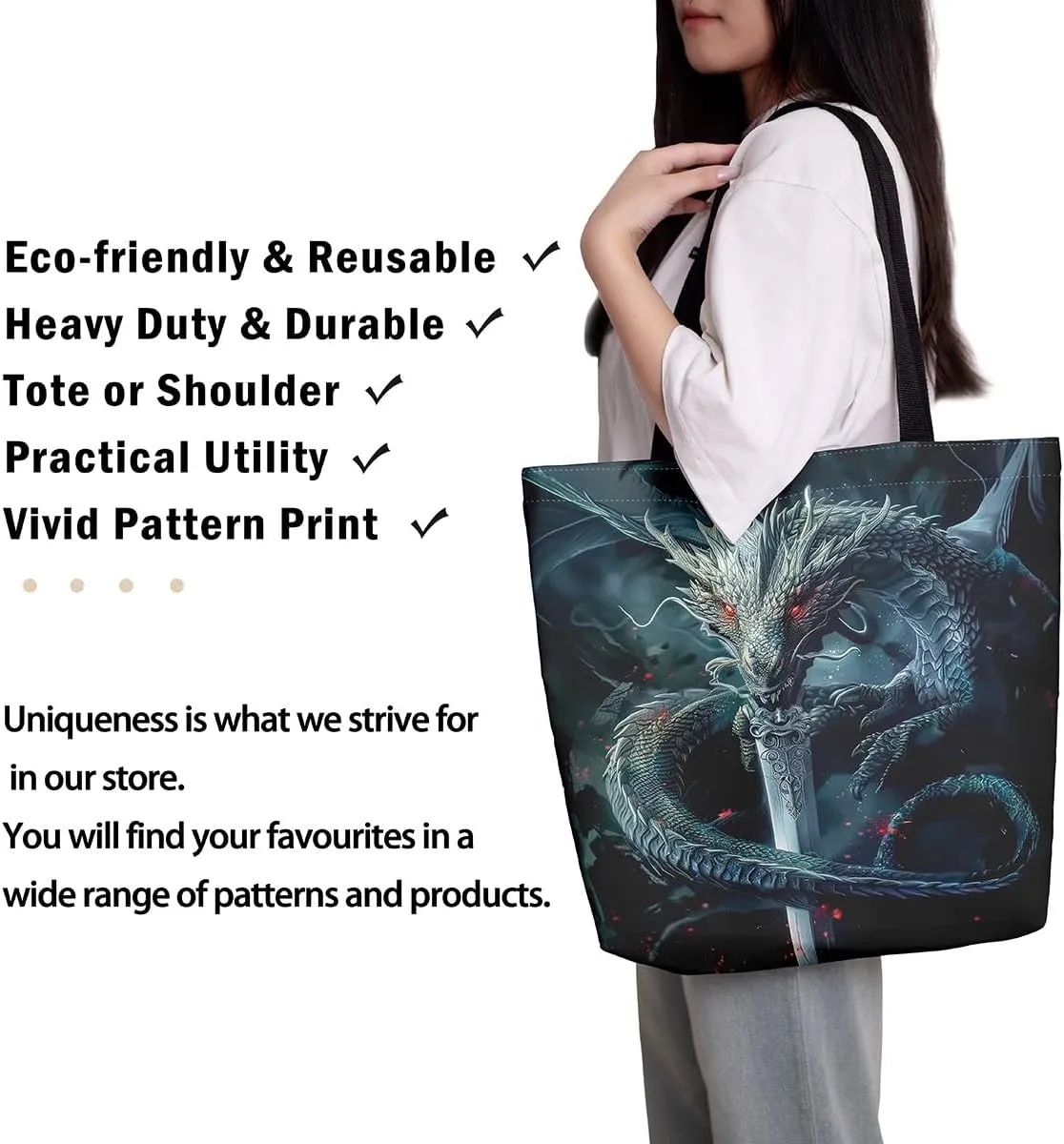 Cool Tornado Handbag Natural Disaster Canvas Tote Bag 3D Tornado Storm Horror Theme Bag