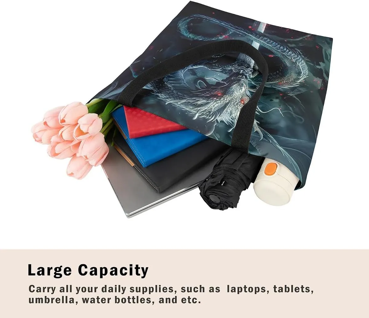 Cool Tornado Handbag Natural Disaster Canvas Tote Bag 3D Tornado Storm Horror Theme Bag