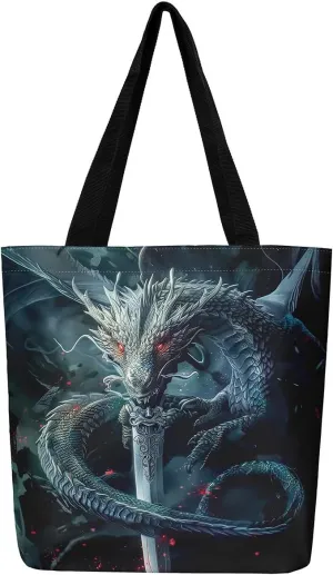 Cool Tornado Handbag Natural Disaster Canvas Tote Bag 3D Tornado Storm Horror Theme Bag