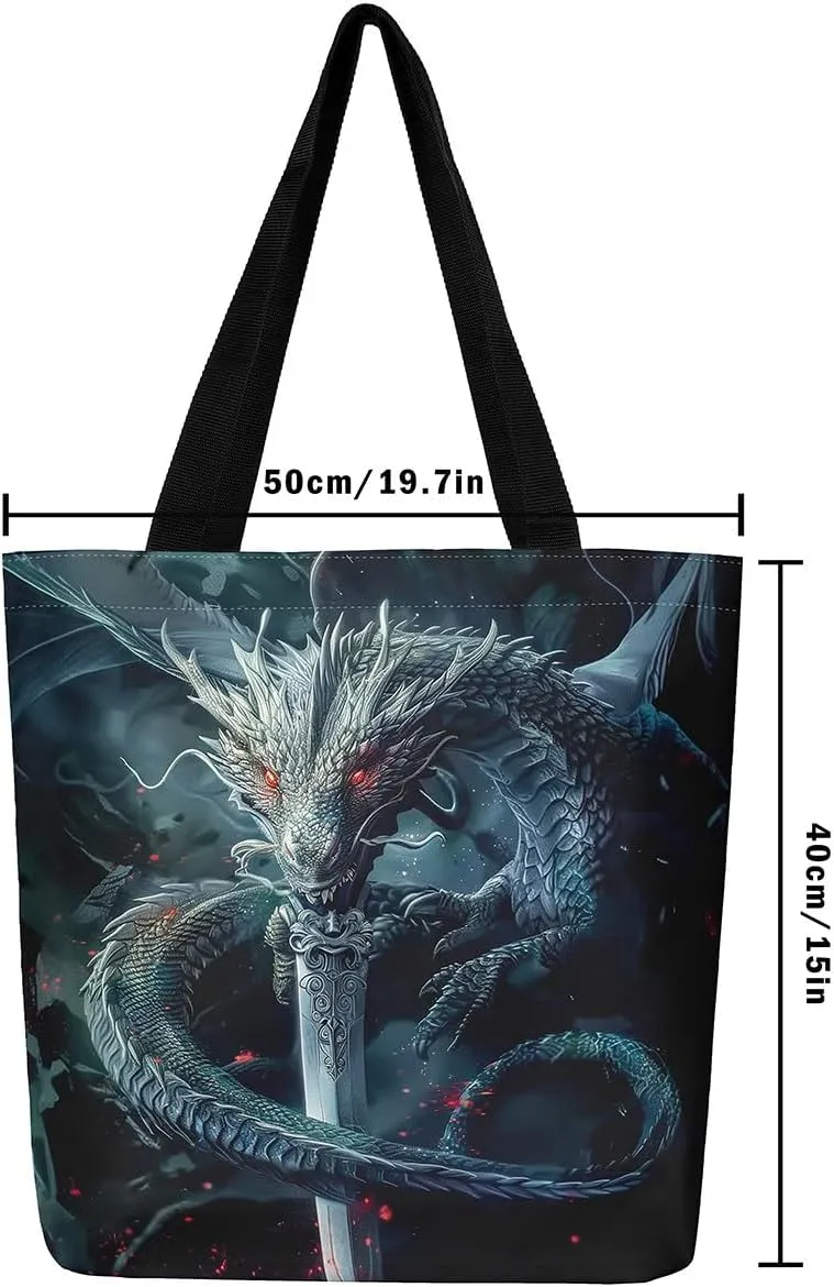 Cool Tornado Handbag Natural Disaster Canvas Tote Bag 3D Tornado Storm Horror Theme Bag