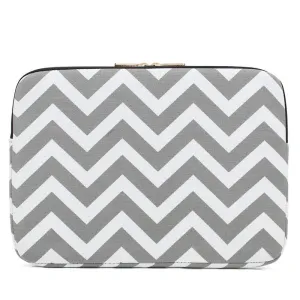 CoolBELL Wave Design: Stylish Laptop Sleeve with Water Resistant Nylon | 12.9 inch | Grey