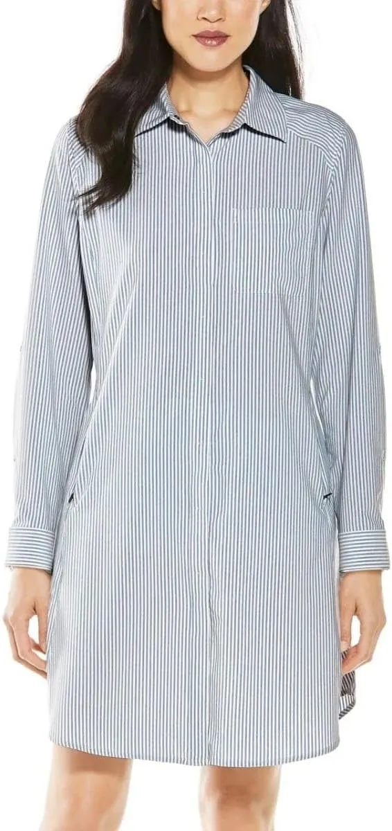 Coolibar UPF 50  Women's Malta Travel Shirt Dress - Sun Protective