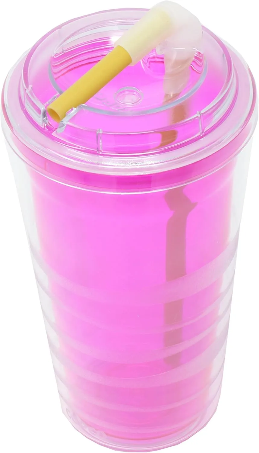 Copco Lock-n-Roll Tumbler with Flip Up Straw, 1 Count (Pack of 1), Pink