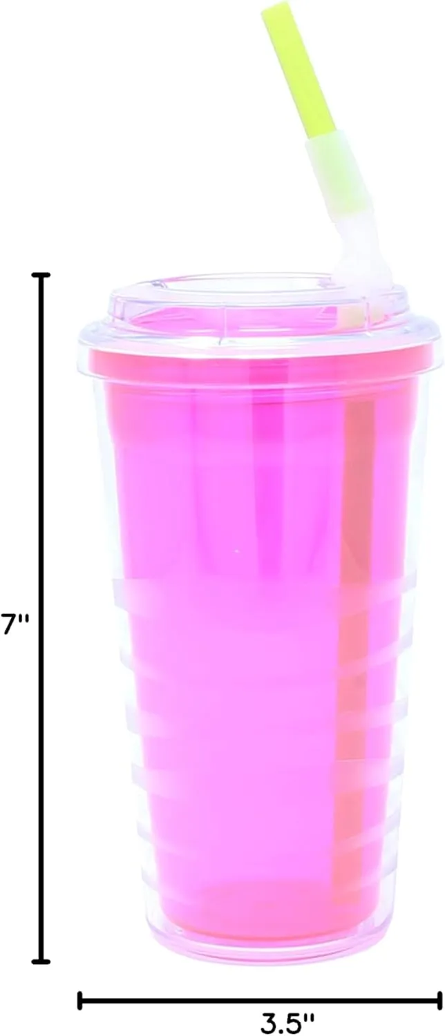 Copco Lock-n-Roll Tumbler with Flip Up Straw, 1 Count (Pack of 1), Pink