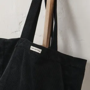 Cord Tote Bag in Black