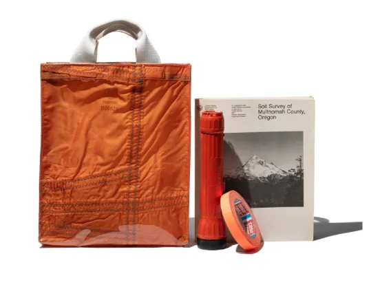 Covered Parachute Document Bag - Orange