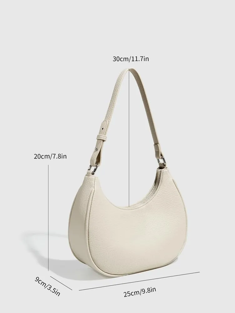 Crescent Bag Trendy Purses for Women 2025 Cute Hobo Bag Versatile Dumpling Bag Simple PU Leather Shoulder Bag Underarm Purse