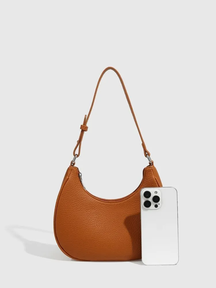 Crescent Bag Trendy Purses for Women 2025 Cute Hobo Bag Versatile Dumpling Bag Simple PU Leather Shoulder Bag Underarm Purse