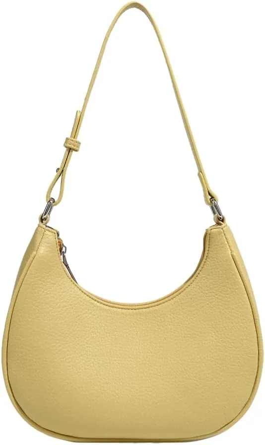 Crescent Bag Trendy Purses for Women 2025 Cute Hobo Bag Versatile Dumpling Bag Simple PU Leather Shoulder Bag Underarm Purse
