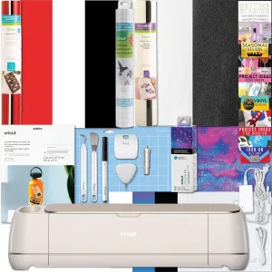 Cricut Maker 4 Machine Ultimate Bundle- Vinyl Sampler, Infusible Ink, Sticker Making Set, Iron-On Sampler Roll, Tools and Cutting Mats, Beginner Cutting Machine Set for Die-Cutting Projects