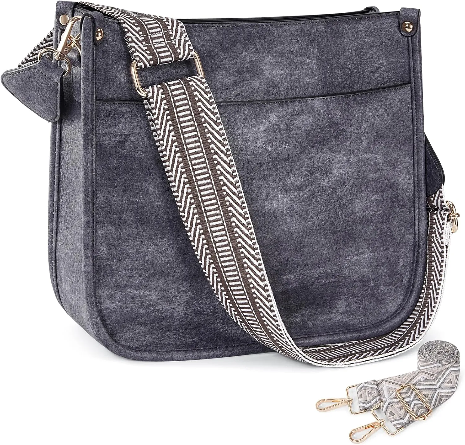 Crossbody Bag Women Vegan Leather Hobo Handbag Trendy Crossbody Shoulder Bag Purses For Women with 2 Adjustable Strap