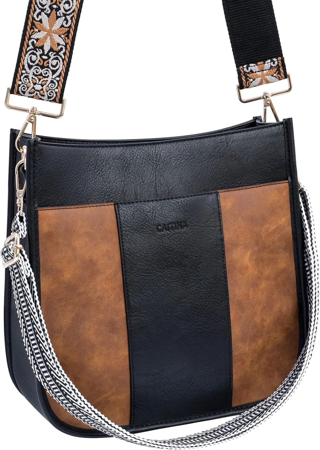 Crossbody Bag Women Vegan Leather Hobo Handbag Trendy Crossbody Shoulder Bag Purses For Women with 2 Adjustable Strap