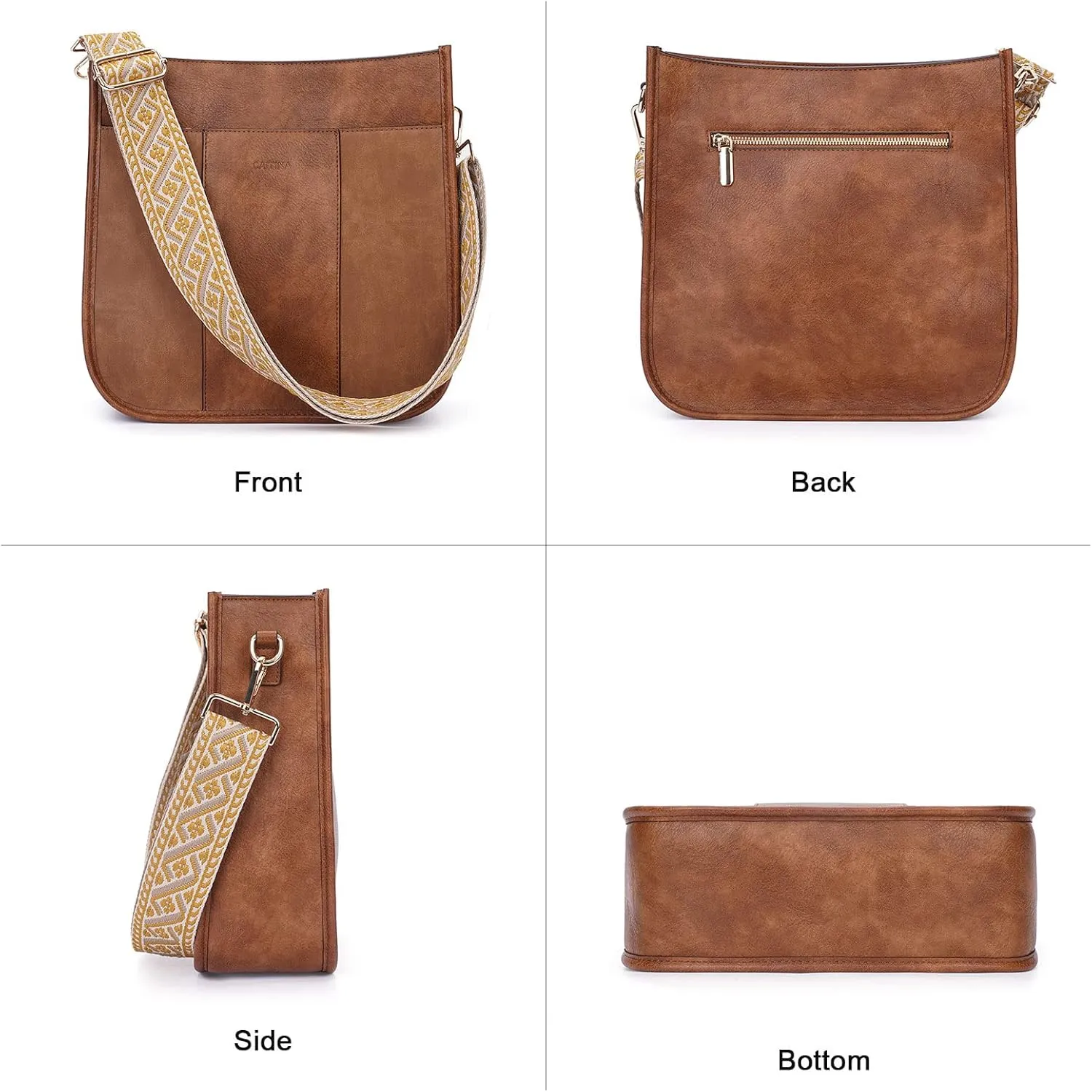 Crossbody Bag Women Vegan Leather Hobo Handbag Trendy Crossbody Shoulder Bag Purses For Women with 2 Adjustable Strap