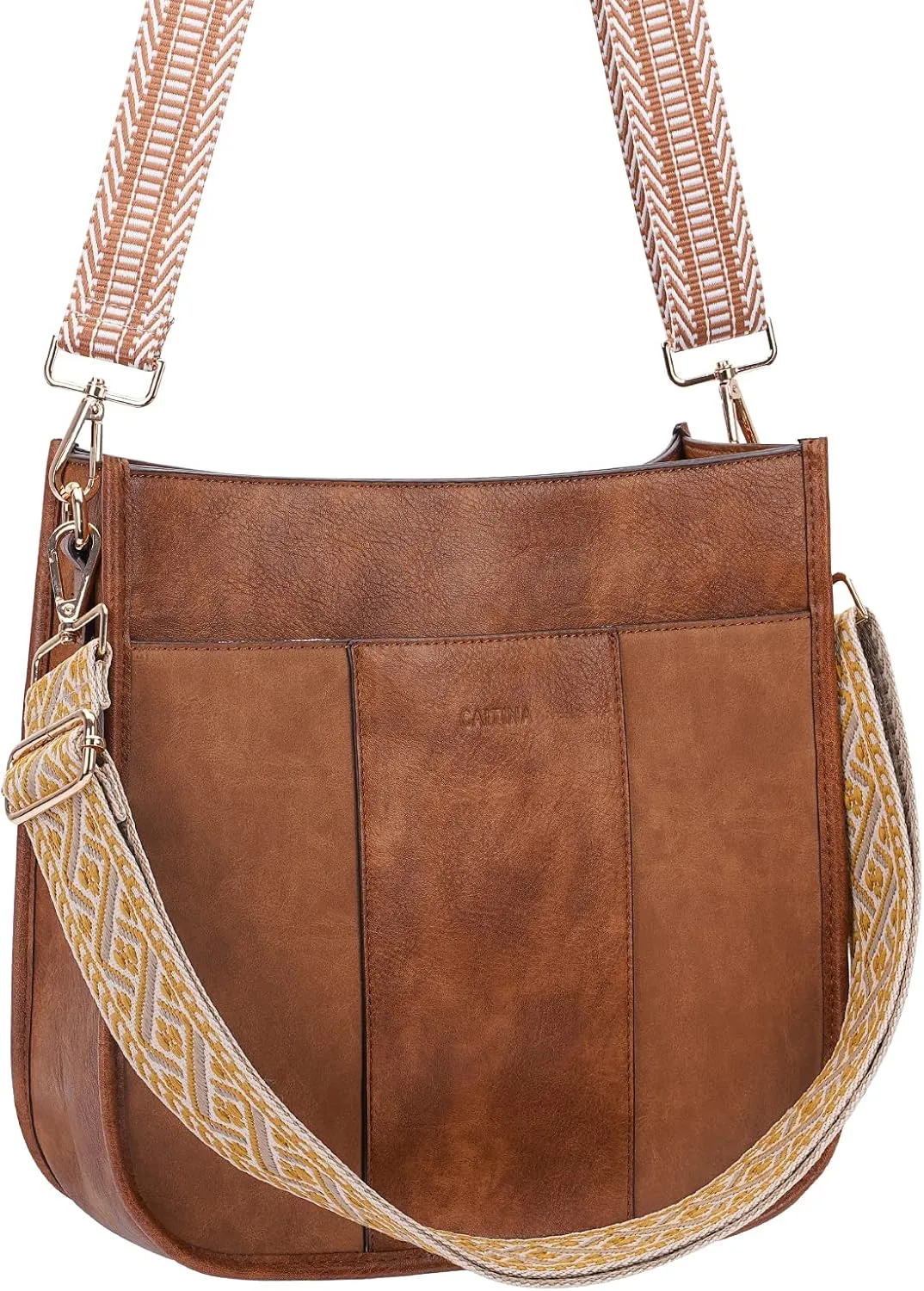 Crossbody Bag Women Vegan Leather Hobo Handbag Trendy Crossbody Shoulder Bag Purses For Women with 2 Adjustable Strap
