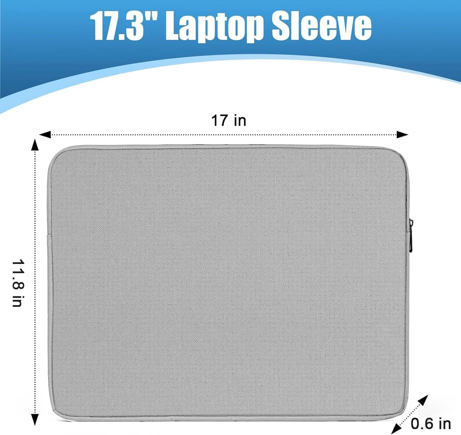 Ctemnpho 17.3inch Portable Monitor Case Storage Bag, Portable Computer Cover Bag with Pocket Zipper for 17.3inch Monitor, Laptop Notebook Computer Gaming Display Protective Travel Bag (Gray)