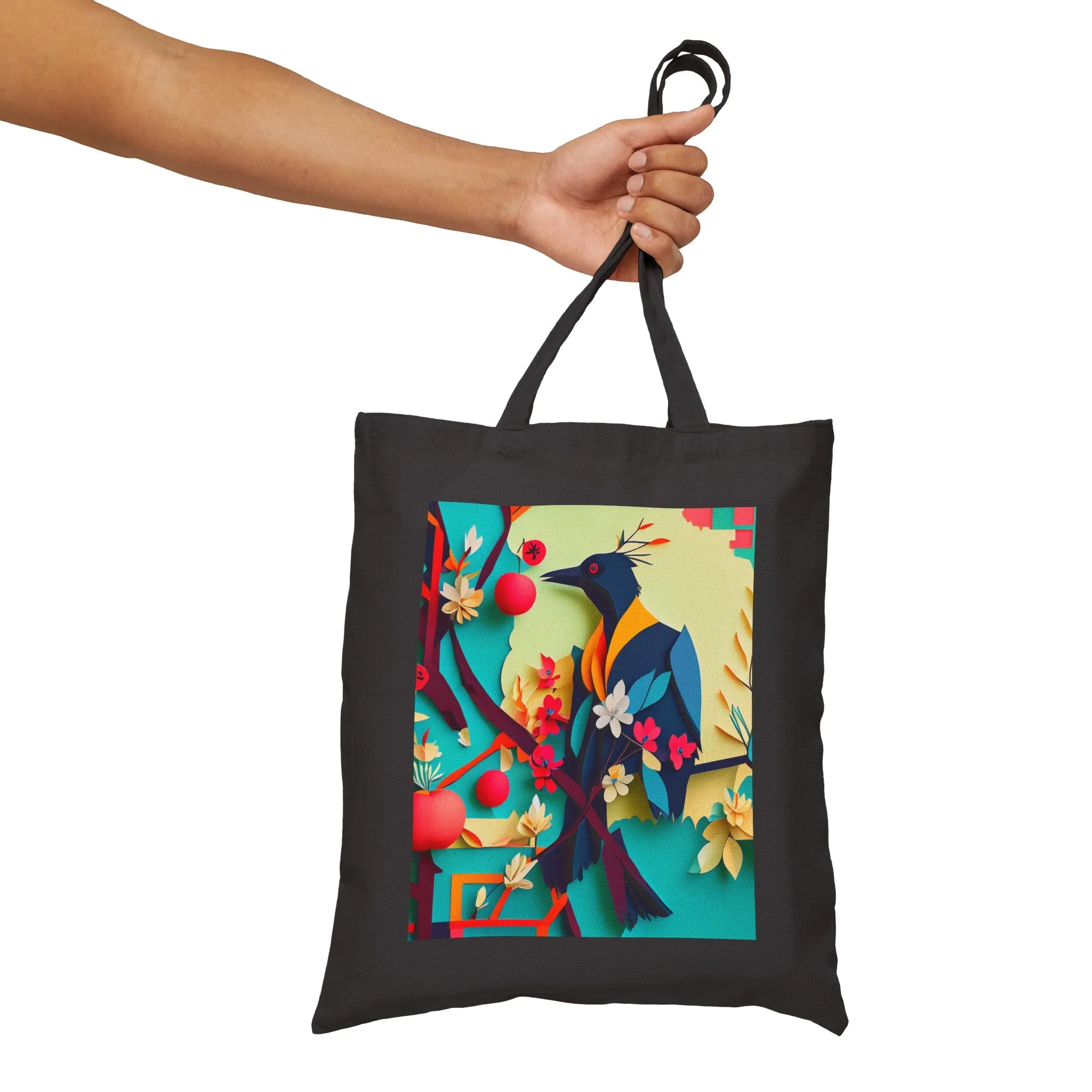 Curious Crow Cotton Canvas Tote Bag