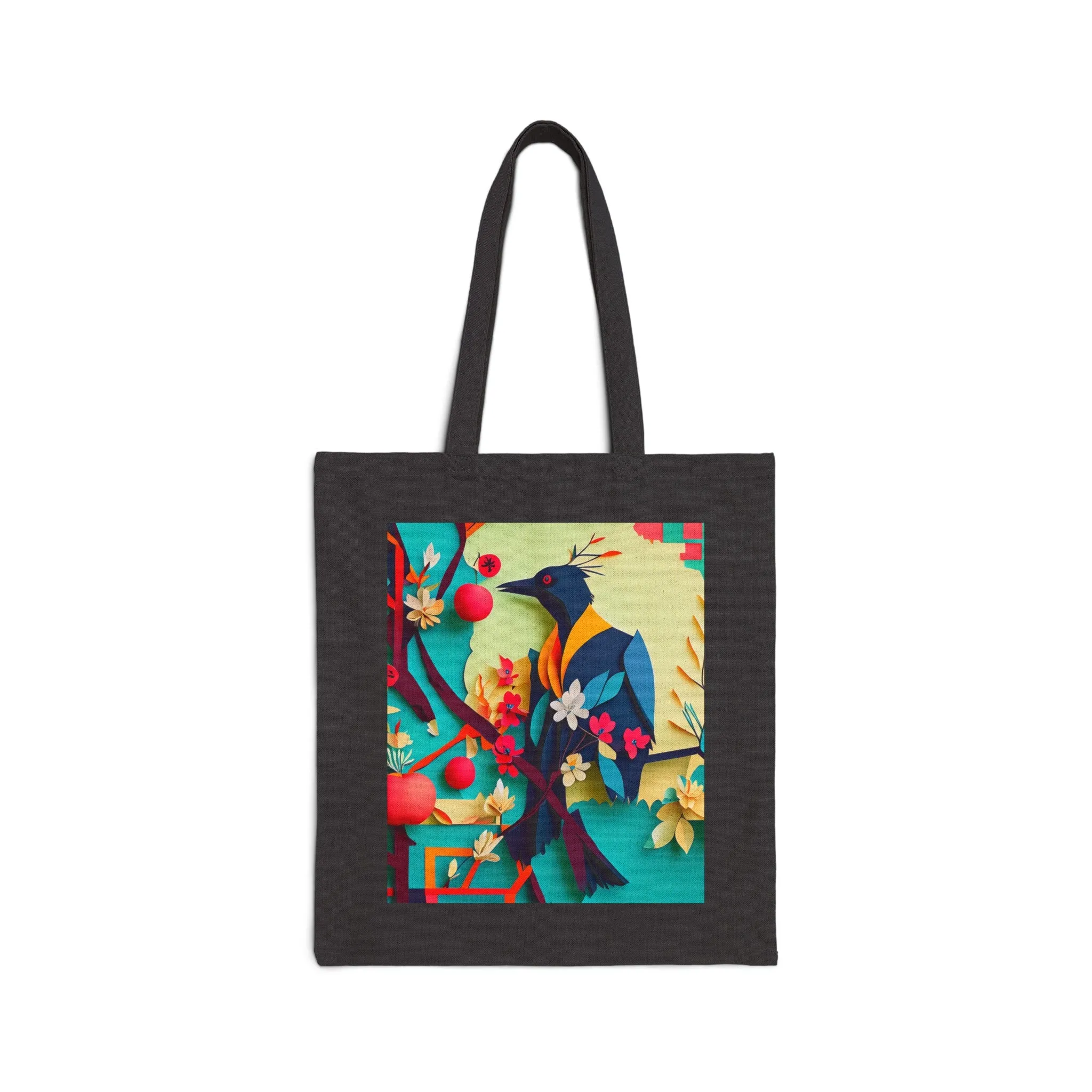 Curious Crow Cotton Canvas Tote Bag