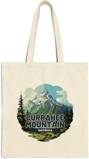 Currahee Mountain Georgia Cotton Tote Bag for Women Men Casual Tote Bag Cloth Canvas Shopping Bags with Handles Cute Bags Everyday Use 15" x 16" Aesthetic Gift ID44997