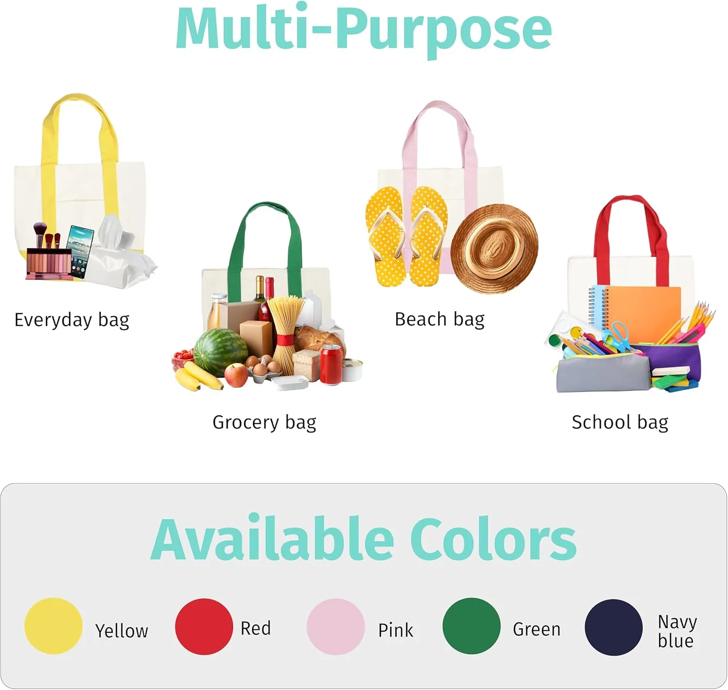 Custom Company Logo16oz Mini Canvas Tote Bag w/External Pockets, Company Bag, Bag with Custom Logo