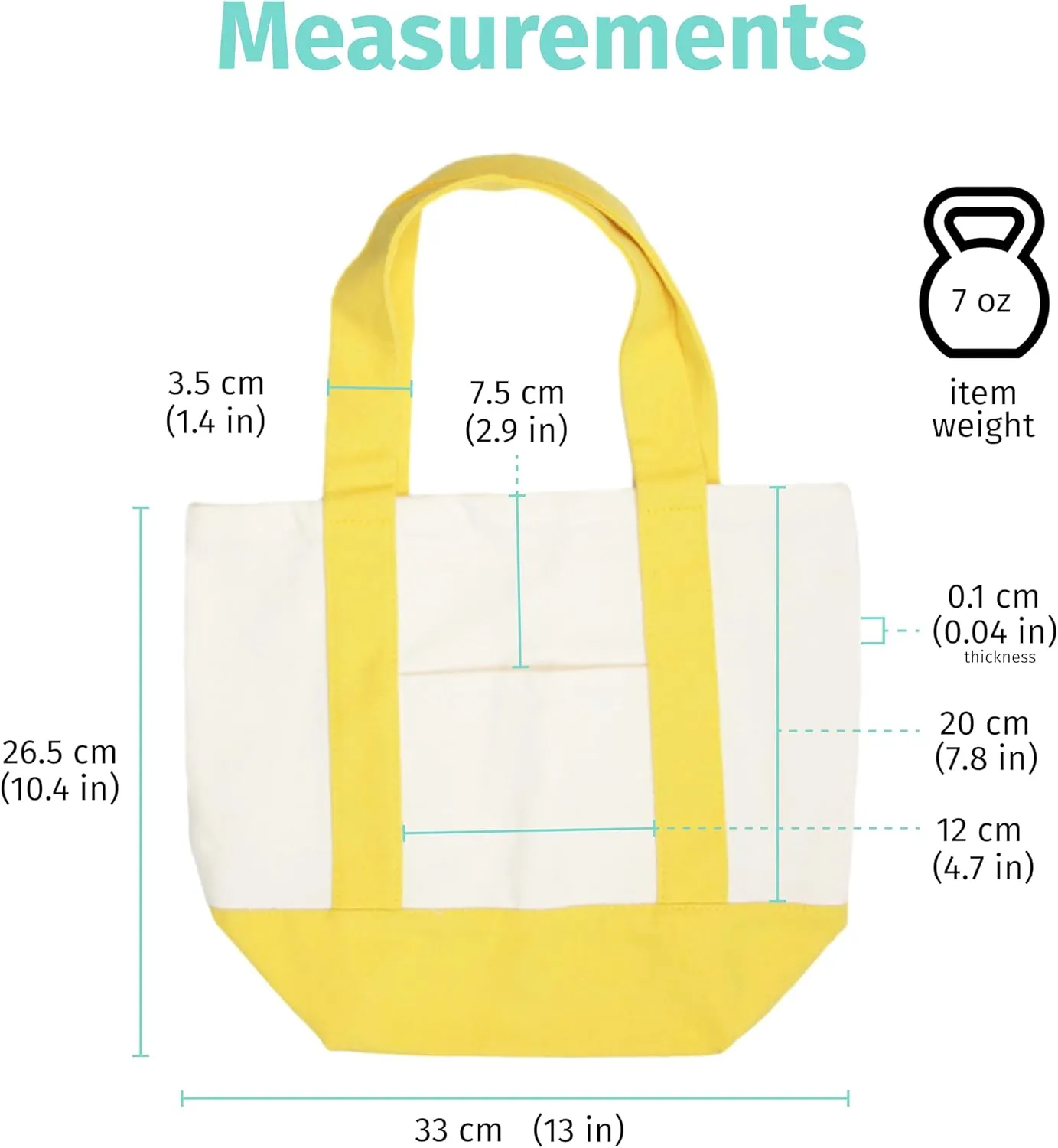 Custom Company Logo16oz Mini Canvas Tote Bag w/External Pockets, Company Bag, Bag with Custom Logo