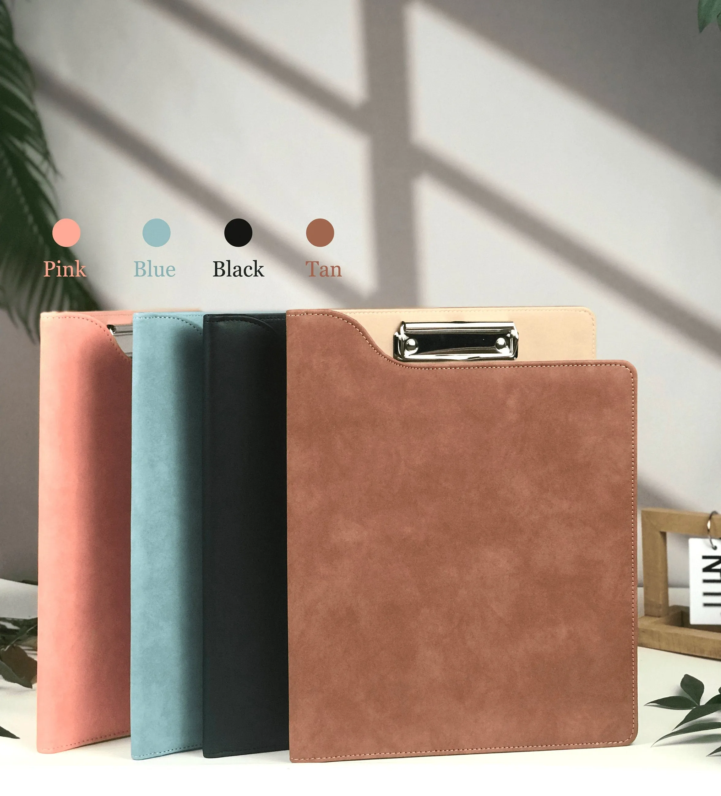 Custom Leather Portfolio, Vegan Leather Clipboard with Personalised Engravings, Fits for A4/ Legal paper, Document Holder, Business Gift